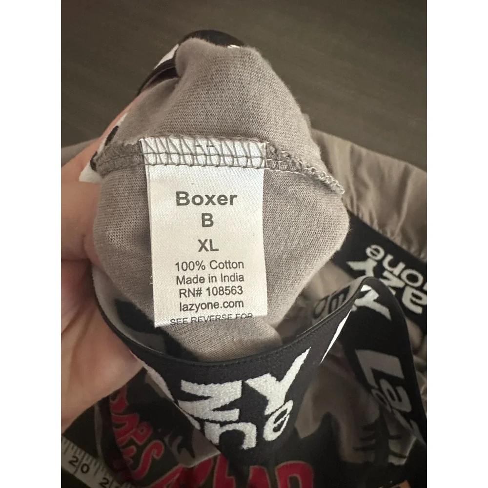 Lazy One‎ Does A Bear Sit Boxer Shorts Pajama XL Gray Bear Woods Novelty NWT